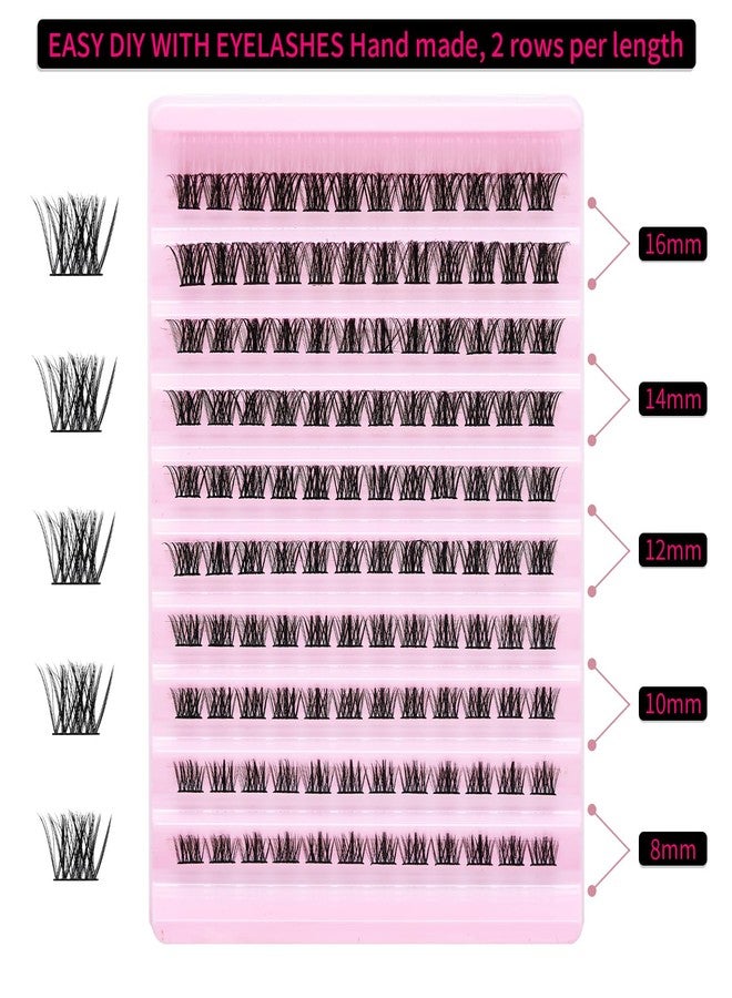RITALASH Lash Clusters DIY Cluster Lashes Volume Eyelash Clusters Eyelash Extensions False Eyelashes Black Individual Lashes Super Thin Lash Band Wispy Lash Extension at Home(Z08,8-16mm) - Image 3